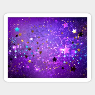 Purple Background with Stars Sticker